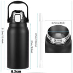 Termo deportivo térmico de acero inoxidable con pajilla – 1 L, 1.5 L y 2 L