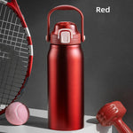 Termo deportivo térmico de acero inoxidable con pajilla – 1 L, 1.5 L y 2 L