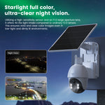 Cámara solar PTZ 8MP 2K 4G – visión nocturna y detección humana iCSee