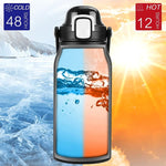 Termo deportivo térmico de acero inoxidable con pajilla – 1 L, 1.5 L y 2 L