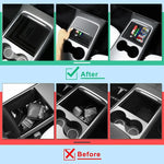 Kit organizador de consola 4 piezas para Tesla Model 3 2017–2023 y Model Y 2021–2024