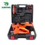 Kit de gato hidráulico eléctrico 12 V de 5 toneladas con compresor y llave de impacto