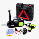 FOVOW – gato hidráulico eléctrico 12 V de 5 toneladas, kit 4 en 1