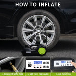 FOVOW – gato hidráulico eléctrico 12 V de 5 toneladas, kit 4 en 1
