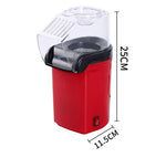 Máquina de palomitas 1200 W con vaso medidor – aire caliente sin grasa