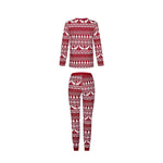 Pijamas familiares navideños con reno rojo – adultos, niños y bebé