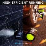 FOVOW – gato hidráulico eléctrico 12 V de 5 toneladas, kit 4 en 1