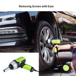 FOVOW – gato hidráulico eléctrico 12 V de 5 toneladas, kit 4 en 1