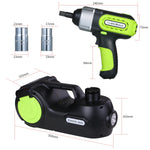 FOVOW – gato hidráulico eléctrico 12 V de 5 toneladas, kit 4 en 1