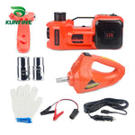 Kit de gato hidráulico eléctrico 12 V de 5 toneladas con compresor y llave de impacto