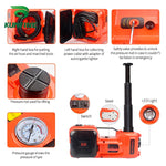 Kit de gato hidráulico eléctrico 12 V de 5 toneladas con compresor y llave de impacto