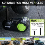 FOVOW – gato hidráulico eléctrico 12 V de 5 toneladas, kit 4 en 1