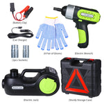 FOVOW – gato hidráulico eléctrico 12 V de 5 toneladas, kit 4 en 1
