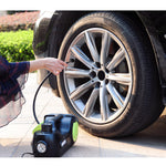 FOVOW – gato hidráulico eléctrico 12 V de 5 toneladas, kit 4 en 1