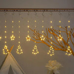 Cortina de luces navideñas LED con control remoto – 8 modos