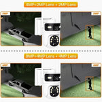 Cámara solar 8MP 4K 4G PTZ – doble lente, batería y detección PIR
