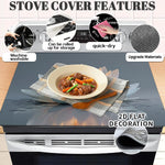Protector decorativo para estufa – loto blanco resistente al calor