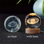 Bola de cristal 3D del sistema solar con luz LED – Saturno, galaxia y más