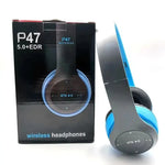 P47 – audífonos Bluetooth 5.0 inalámbricos plegables para música y gaming casual
