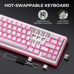XVX M67 JadeStone – teclado mecánico inalámbrico 65% tri-modo, Gasket y RGB