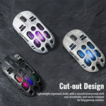 Mouse gamer inalámbrico tri-modo 8,000 DPI – RGB, 70 g y 5 botones programables