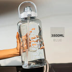 Botella deportiva de gran capacidad con pajilla – 1.5 L a 3.8 L
