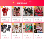 Pijamas familiares navideños con Santa – manga larga