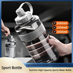 Sports Water Bottle with Straw – 1 L, 1.5 L & 2 L