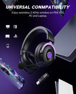 OneOdio EKSA E900 WT – audífonos gamer tri-modo RGB con micrófono y hasta 80 h