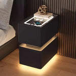 Mesa de noche inteligente nórdica de 25 cm con sensor y carga inalámbrica