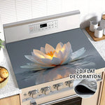 Protector decorativo para estufa – loto blanco resistente al calor