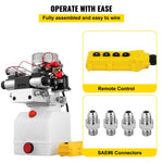 SucceBuy 12 V Double-Acting Hydraulic Power Unit with Tank