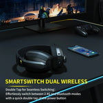 BINNUNE BW06 – audífonos gamer inalámbricos 2.4 GHz + Bluetooth con micrófono