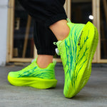 Tenis running unisex con cierre giratorio – sin cordones y suela gruesa