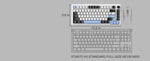 MageGee 75% – teclado mecánico gamer con perilla y retroiluminación azul