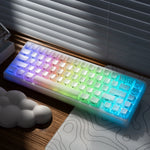 XVX M67 JadeStone – teclado mecánico inalámbrico 65% tri-modo, Gasket y RGB