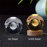 Bola de cristal 3D del sistema solar con luz LED – Saturno, galaxia y más