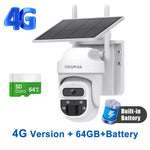 SHIWOJIA 5MP 3K – cámara solar PTZ 4G/WiFi con visión nocturna y detección humana