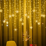 Cortina navideña LED de copos de nieve 4 m – 96 LED