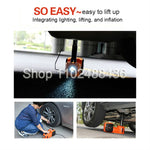 12 V 5-Ton 3-in-1 Electric Hydraulic Jack with Inflator & LED
