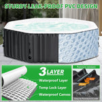 Jacuzzi inflable poligonal para 4–6 personas con 130 AirJets y PVC resistente a fugas