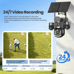 Cámara solar 4 lentes 4G/eSIM – zoom 60X, seguimiento humano y batería 31,200 mAh