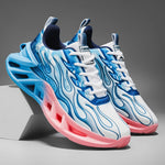 Tenis chunky unisex con estampado flame – malla y amortiguación