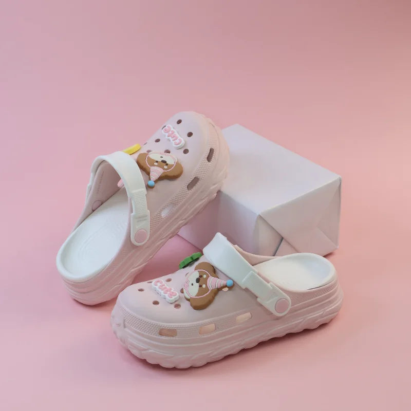 Zuecos de plataforma para mujer – estilo casual para casa y playa