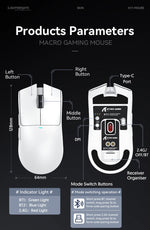 ATTACK SHARK X11 – mouse gamer inalámbrico 22K DPI con base de carga RGB