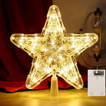 Estrella luminosa de 15 cm para árbol de Navidad – acrílica