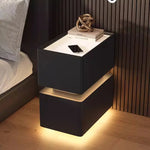 Mesa de noche inteligente nórdica de 25 cm con sensor y carga inalámbrica