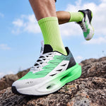 Tenis racing unisex de suela gruesa – malla, rebote y amortiguación