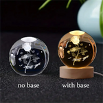 Bola de cristal 3D del sistema solar con luz LED – Saturno, galaxia y más