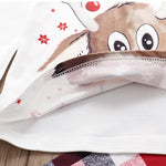 Pijamas familiares navideños con renos – adultos, niños y bebé